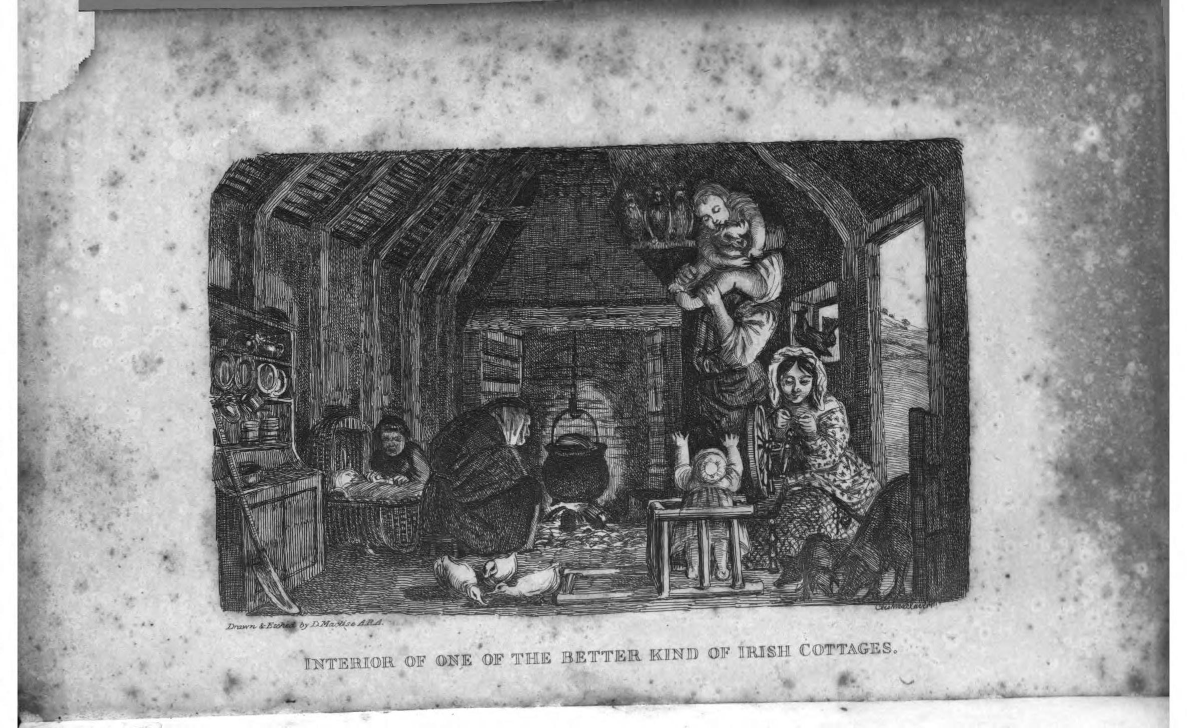 Interior of one of the better kind of Irish cottages