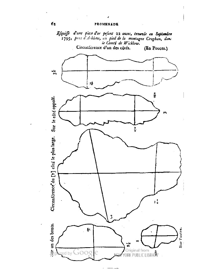 Esquisse d'une pièce d'or [...] trouvée près d'Arklow [...]