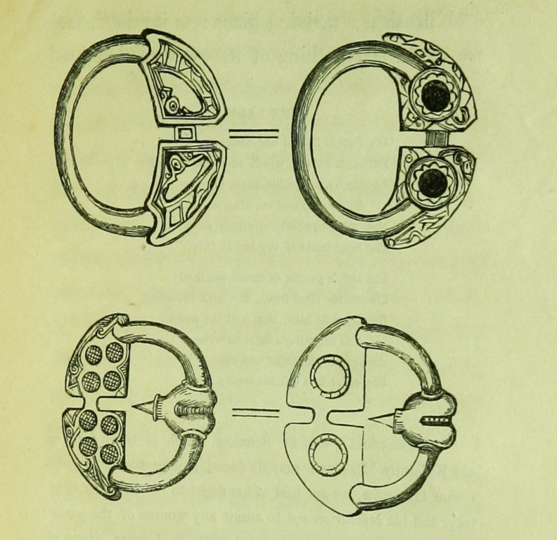 [Two silver brooches dug up on Scattery Island]