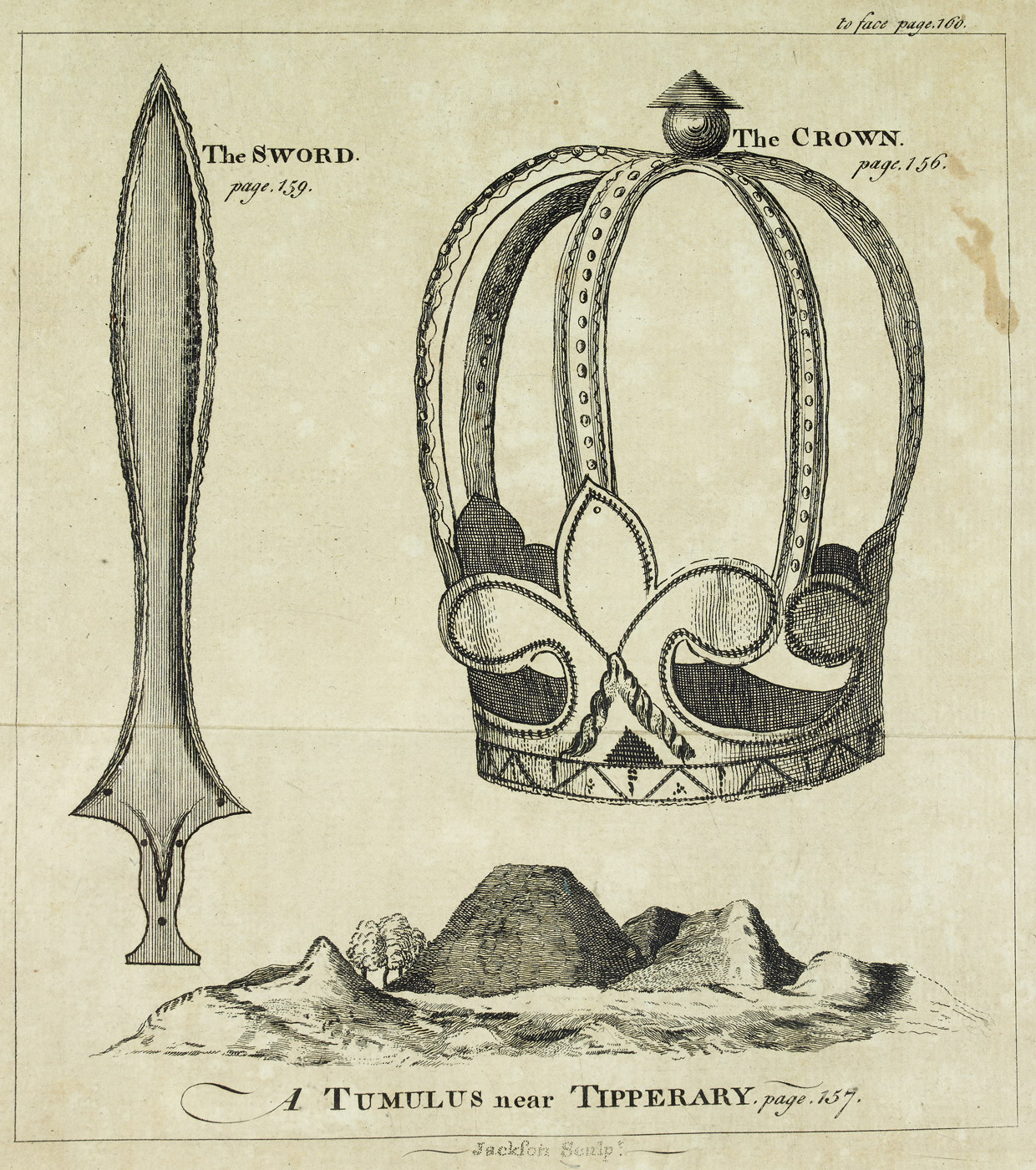 Sword, crown and tumulus near Tipperary
