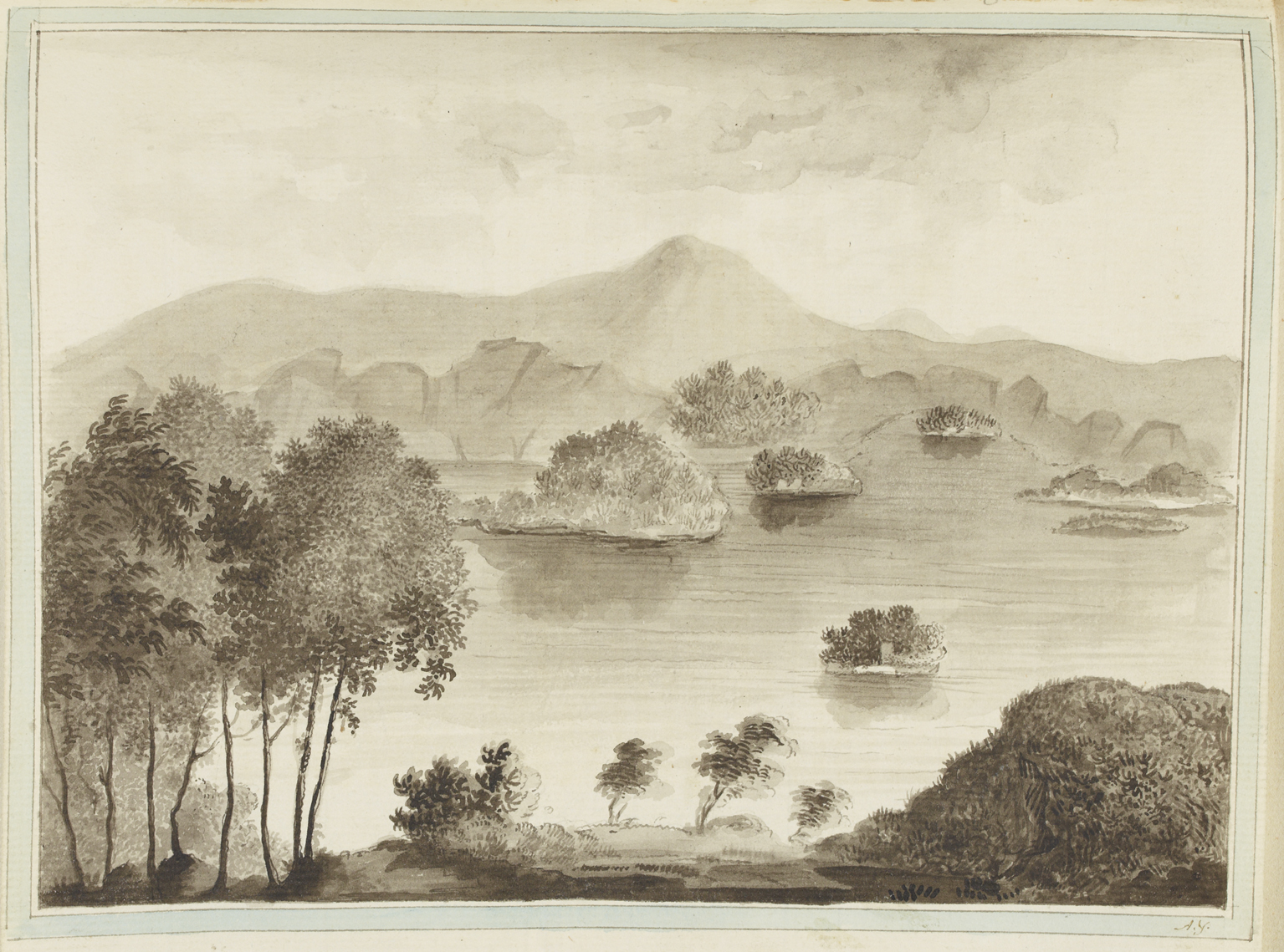 View of Lough Erne near Belleisle, with scattered islands