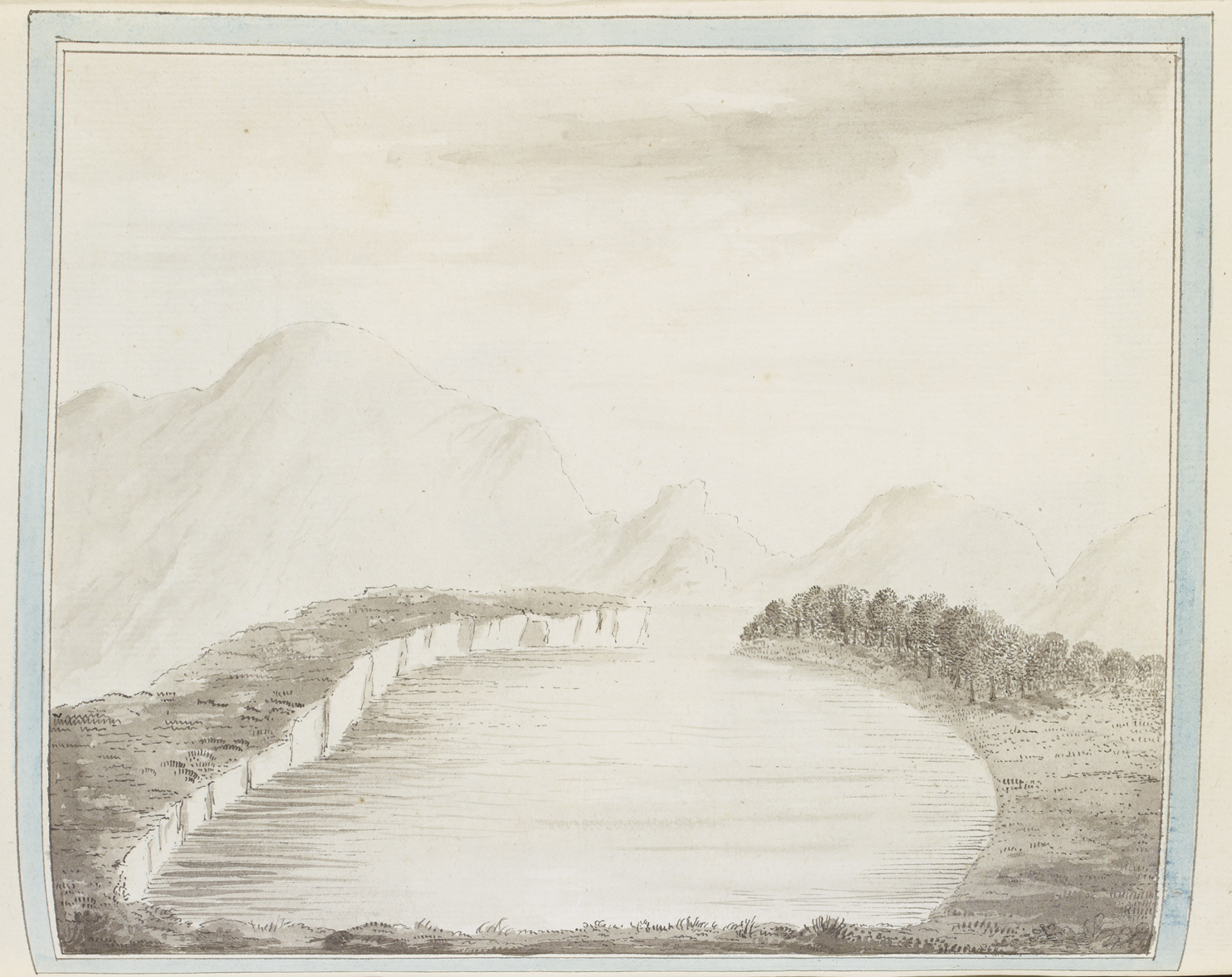 View of Lough Leane with mountains
