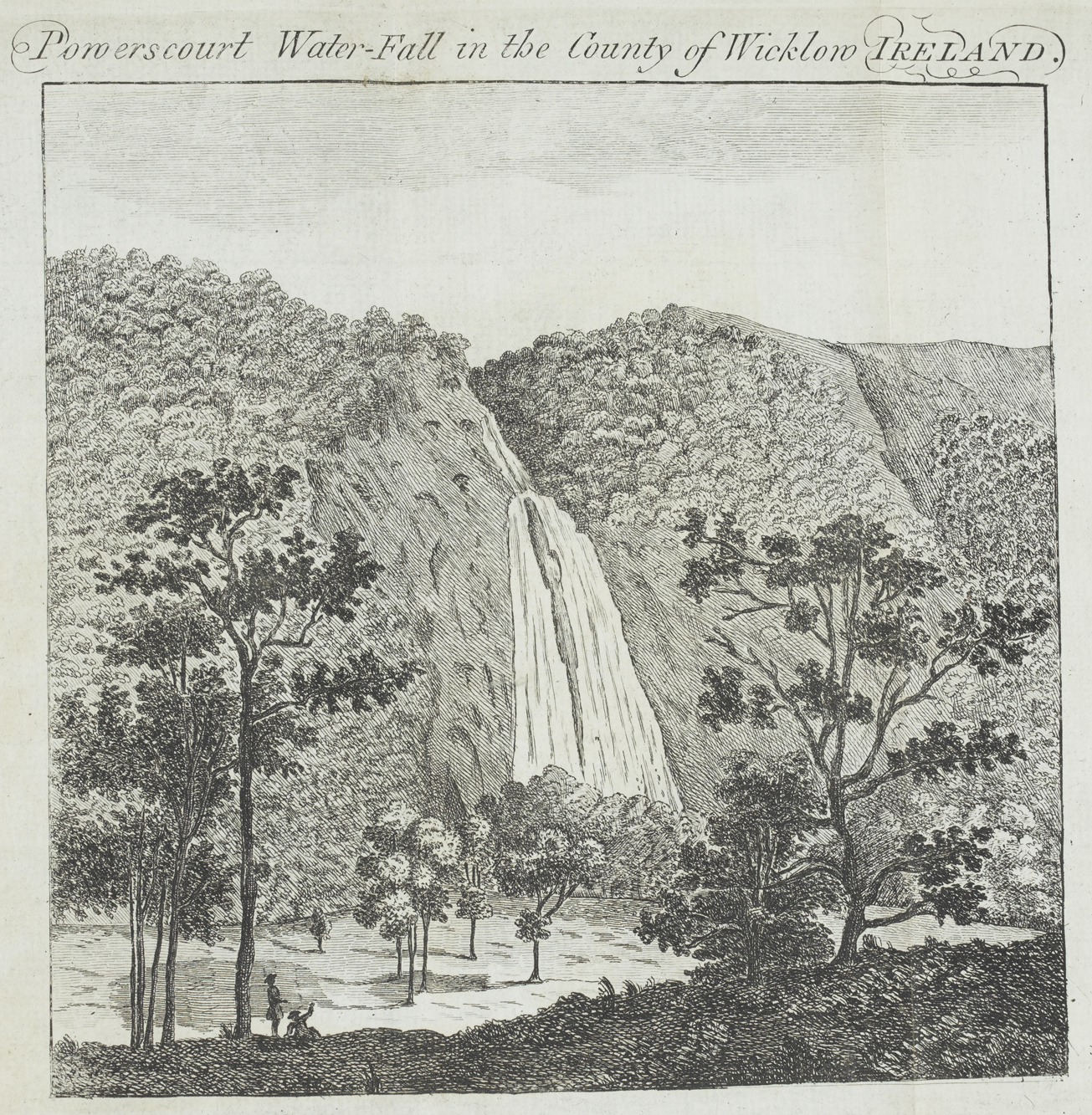 Powerscourt Water-Fall in the County of Wicklow Ireland