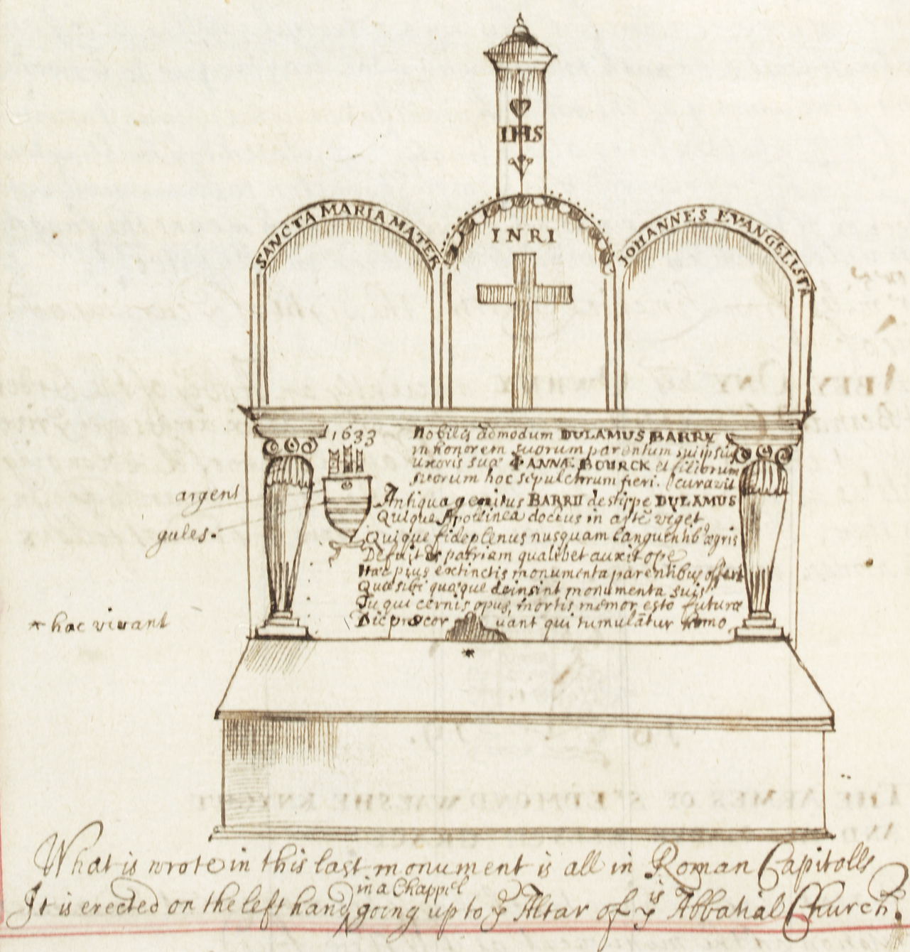 Barry monument, Abbey of Woney