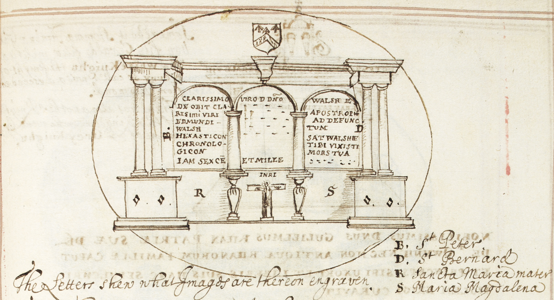 Sepulchral monument of Edmund Walsh, Abbey of Woney