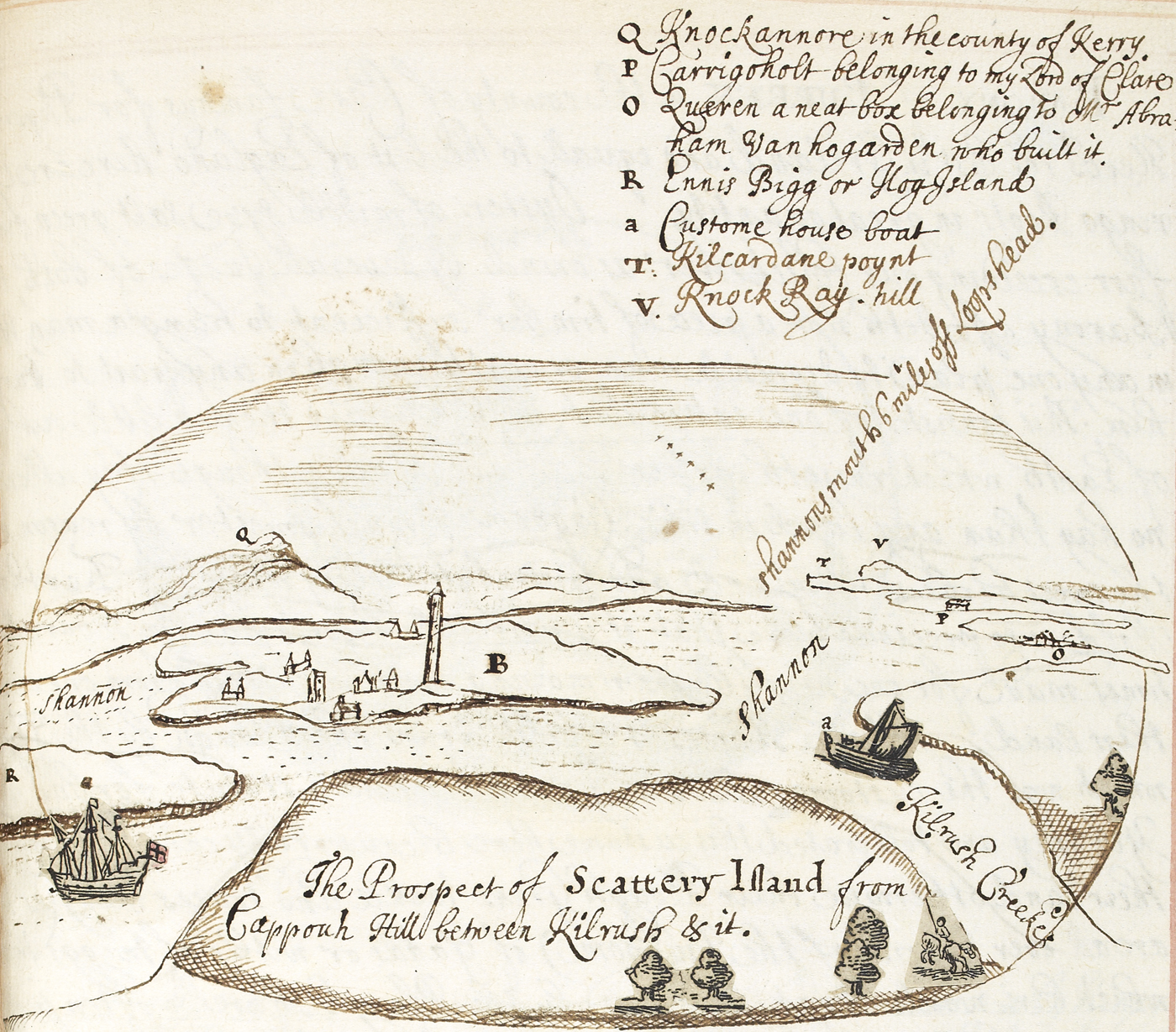 The Prospect of Scattery Island from Cappouh Hill 