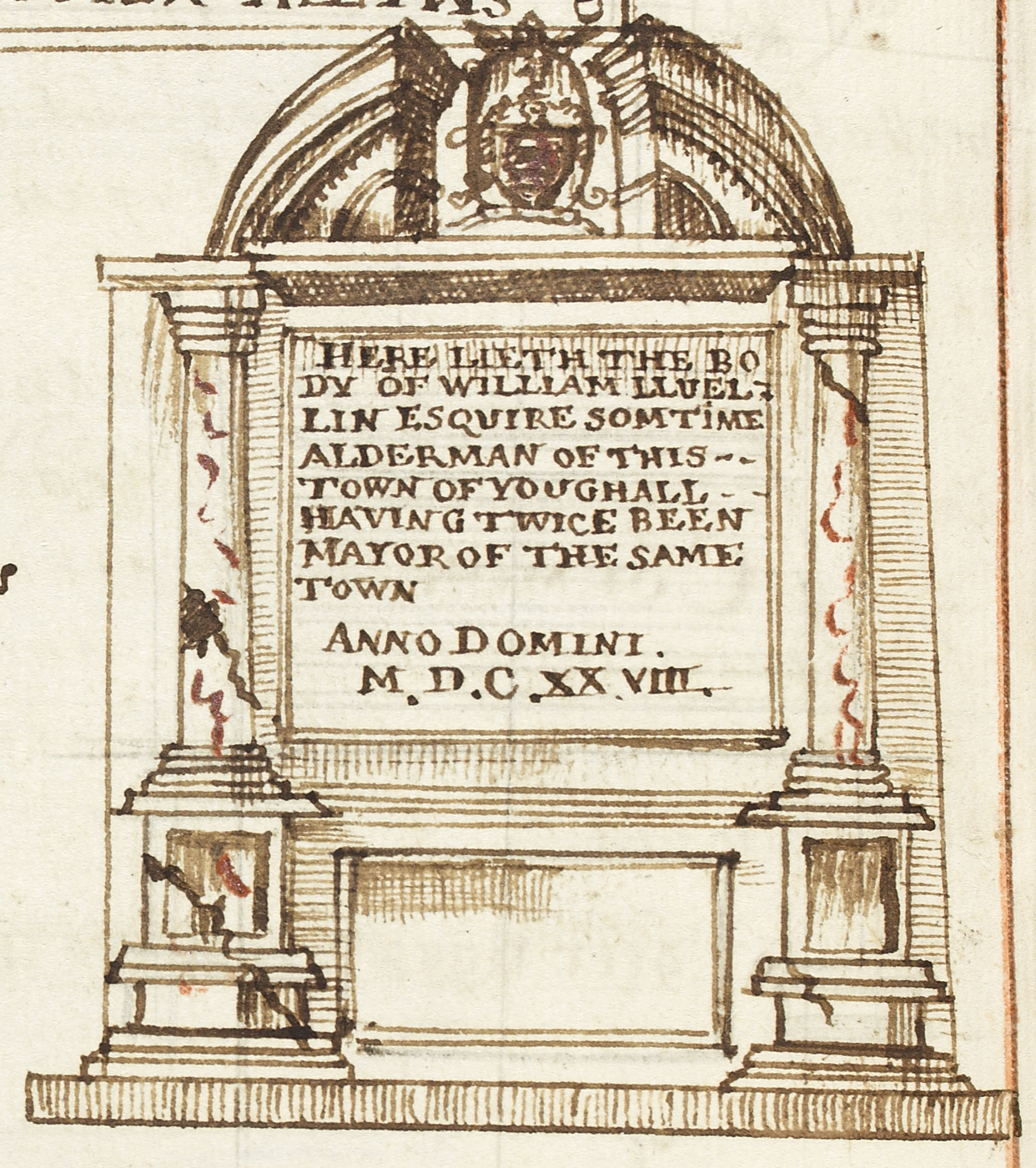 Monument of William Lluellin in St Mary’s Church, Youghal