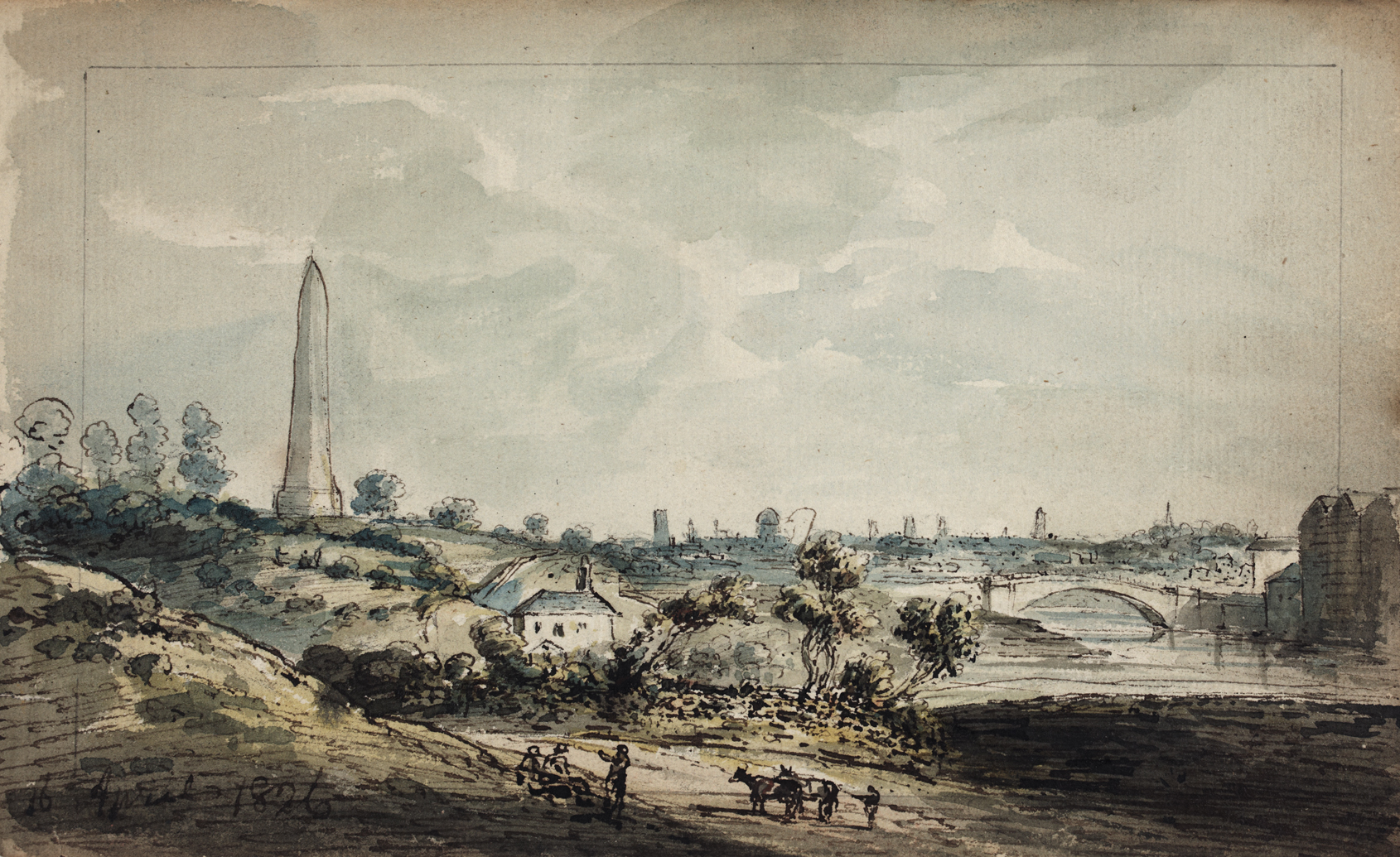 View of Dublin from near the Wellington Monument