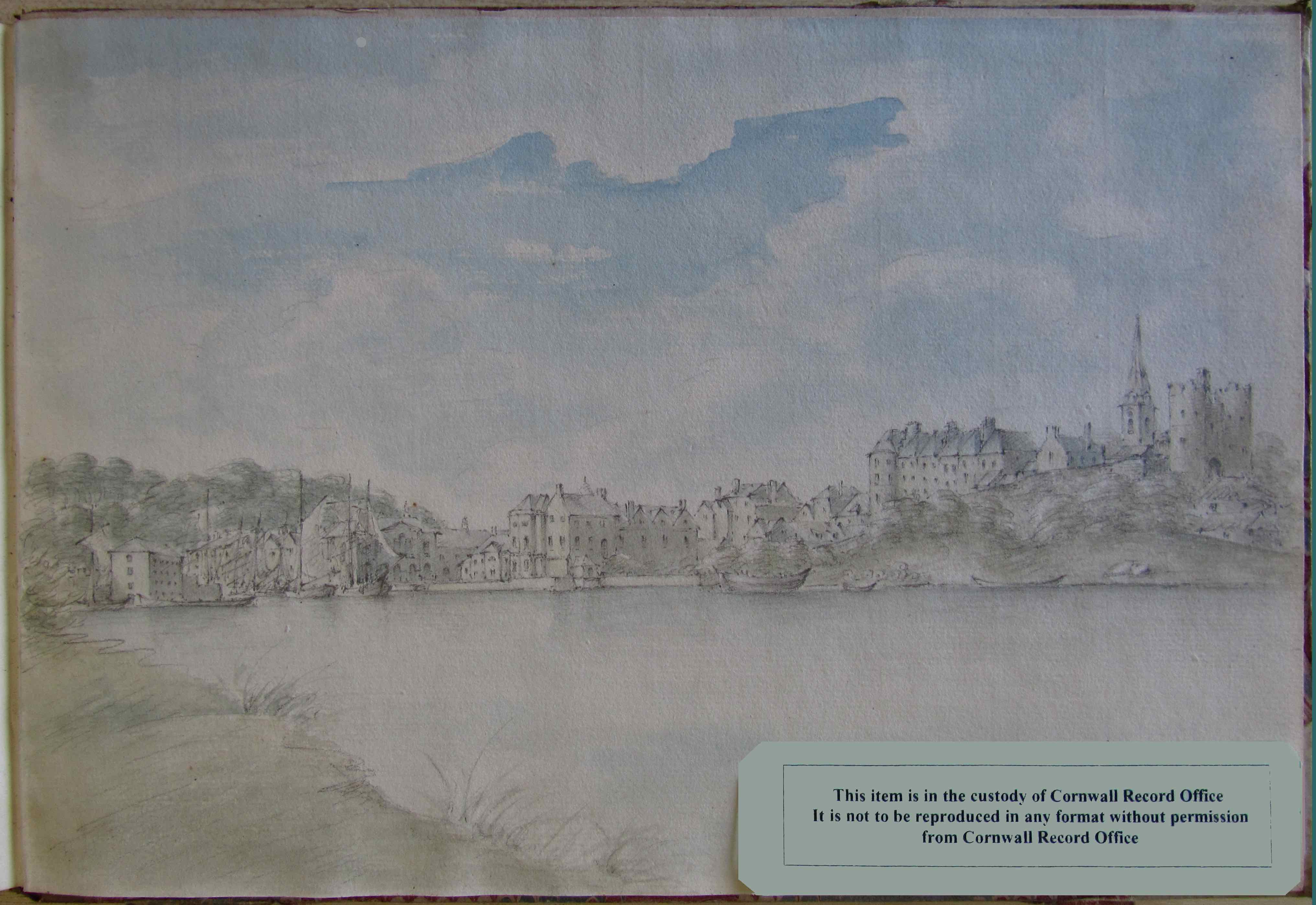 Drogheda from the banks of the Boyne