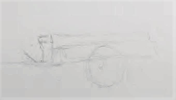 Sketch of a jaunting car